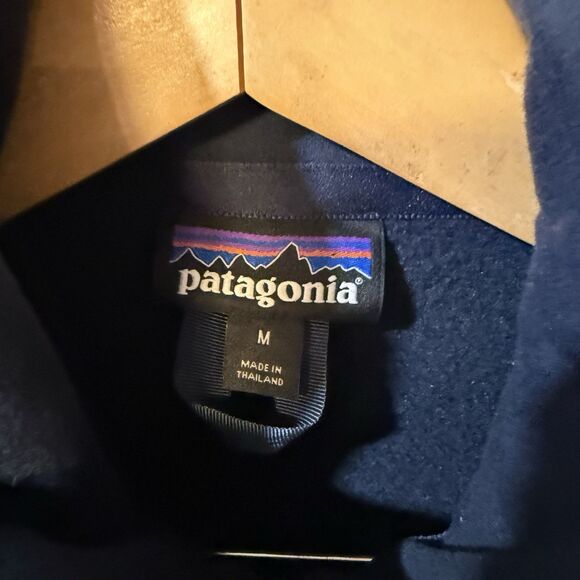 Patagonia Jacket Womens Medium Navy Better Sweater Full Zip Fleece Hooded - Picture 7 of 7